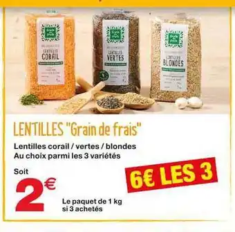 Lentilles "grain De Frais"