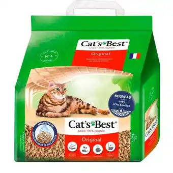 Auchan Litière chat 100% végétale cat's best original offre