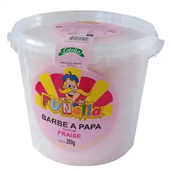 Auchan Seau barbe à papa fraise funella offre