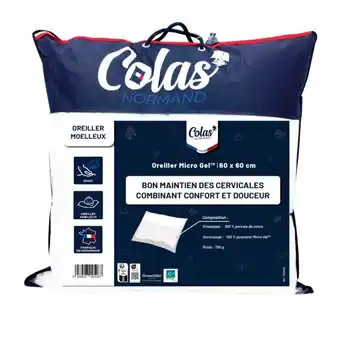 Auchan Oreiller microgel colas normand offre