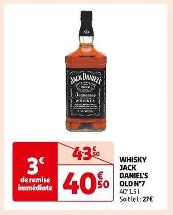 Auchan Supermarché Jack daniel's whisky old n°7 offre