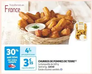 Auchan Supermarché Maison tino churros de pommes de terre offre