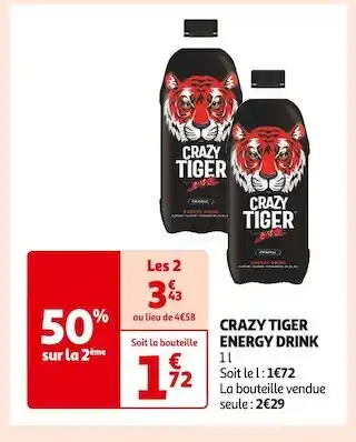 Crazy tiger energy drink