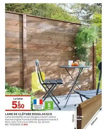 Leroy Merlin Lame De Clôture Douglas Eco offre