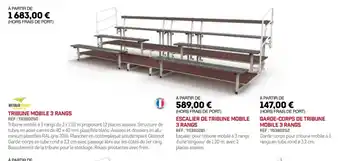 Sport 2000 TRIBUNE MOBILE 3 RANGS offre