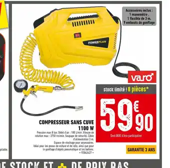 Batkor COMPRESSEUR SANS CUVE 1100 W offre