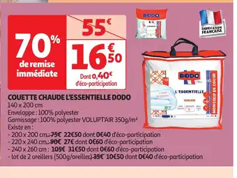 COUETTE CHAUDE L'ESSENTIELLE DODO