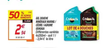 Netto Gel Douche Minéraux Marins - Cèdre - Agrume Ushuaia offre