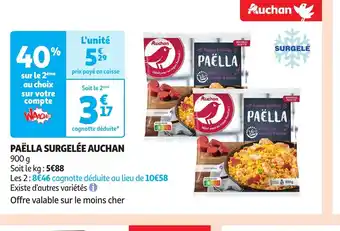 Auchan Supermarché PAËLLA SURGELÉE AUCHAN offre