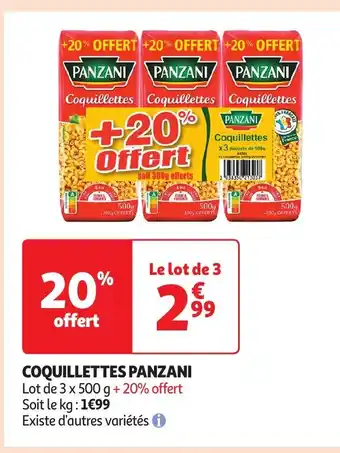 Auchan Supermarché COQUILLETTES PANZANI offre