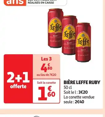 Auchan Supermarché BIÈRE LEFFE RUBY offre