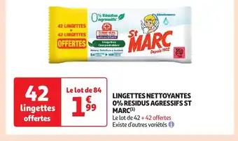 LINGETTES NETTOYANTES 0% RESIDUS AGRESSIFS ST MARC