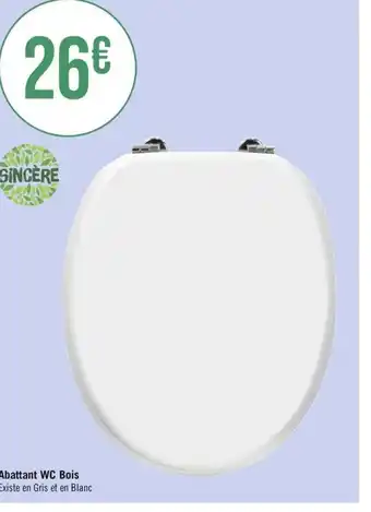 Géant Casino Abattant WC Bois offre