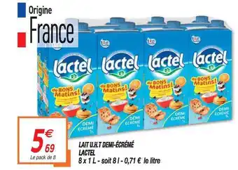 Netto Lait Uht Demi-écrémé Lactel offre