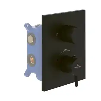 Brico Cash Façade thermostatique 2 voies villeroy et boch conum matt black + corps encastré offre