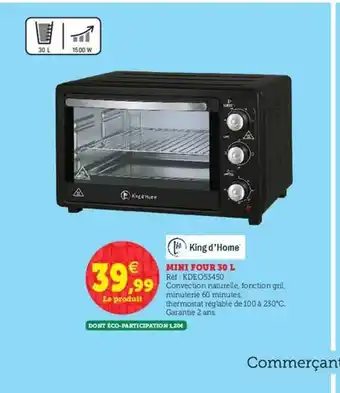 Hyper U King d'Home Mini Four 30 L offre