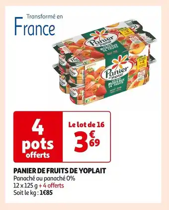 Auchan Supermarché Yoplait panier de fruits de yoplait offre