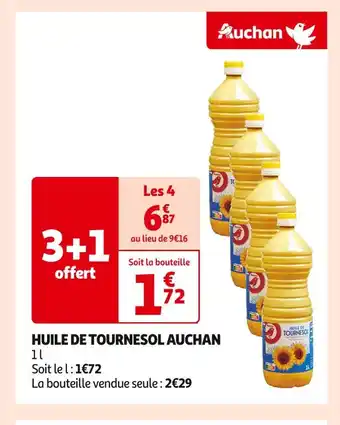 Auchan Supermarché Auchan huile de tournesol offre