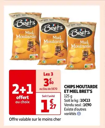 Auchan Supermarché Bret's chips moutarde et miel offre