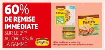 Auchan Supermarché Old el paso 60% de remise immédiate sur le 2ème au choix sur la gamme old el paso offre