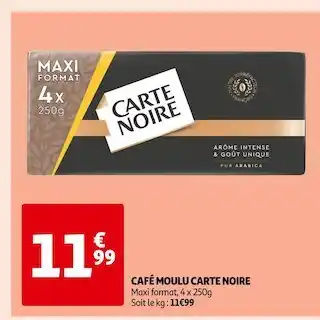 Auchan Supermarché Carte noire café moulu offre