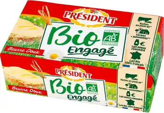 Match President beurre doux bio engagé offre