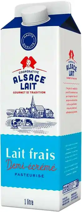 Match Alsace lait lait frais pasteurisé offre