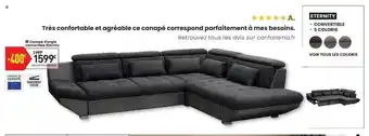 Conforama Canapé D'angle Convertible Eternity offre