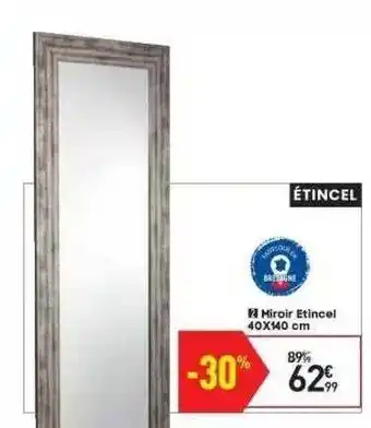 Conforama Miroir Etincel 40 X 140 Cm offre