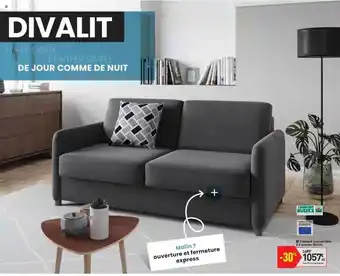 Conforama Canapé Convertible 2.5 Places Divalit offre