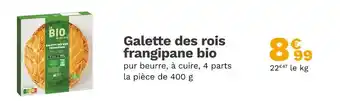 Picard Picard galette des rois frangipane bio offre