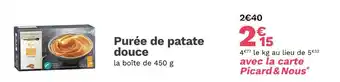 Picard Picard purée de patate douce offre
