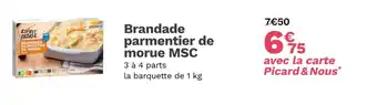 Picard Picard brandade parmentier de morue msc offre