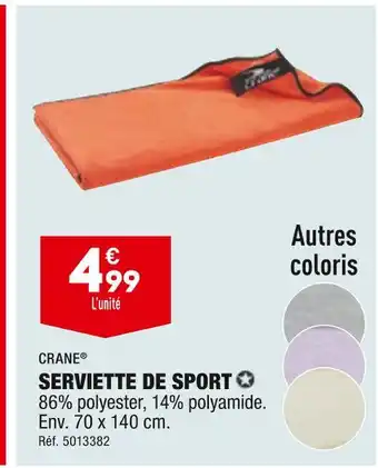 ALDI Crane serviette de sport offre