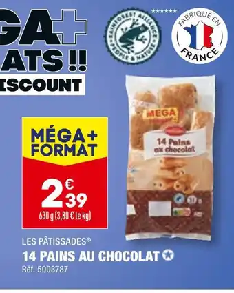 ALDI Les pâtissades 14 pains au chocolat offre