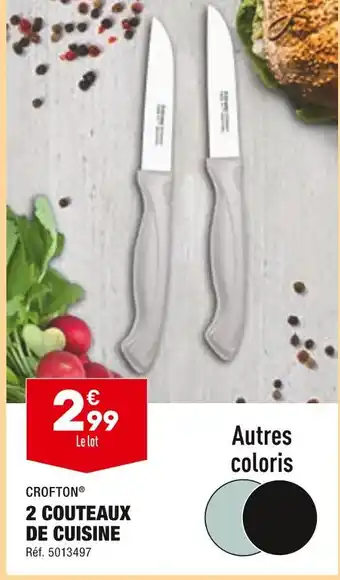 ALDI Crofton 2 couteaux de cuisine offre