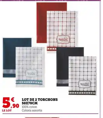 Lot de 2 torchons
