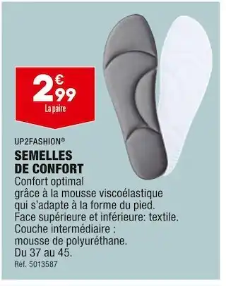 ALDI Up2fashion semelles de confort offre