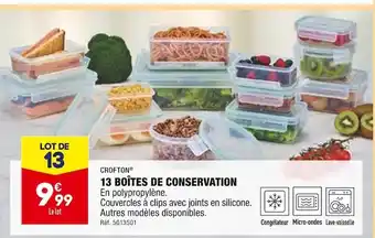 ALDI Crofton 13 boîtes de conservation offre