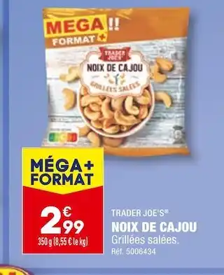 ALDI Trader joe’s noix de cajou offre