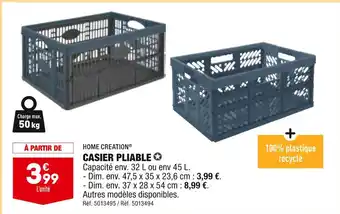 ALDI Home creation casier pliable offre