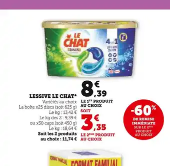 Super U Le chat lessive offre