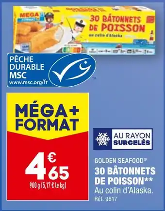 ALDI Golden seafood 30 bâtonnets de poisson offre