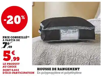 Super U Housse de rangement offre