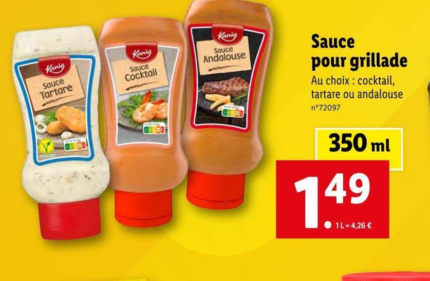 Promo Kania sauce pour grillade chez Lidl