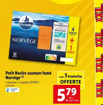 Lidl Petit navire saumon fumé norvège offre