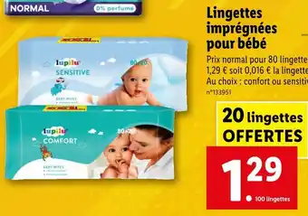 Lupilu lingettes imprégnées pour bébé