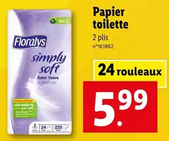 Lidl Floralys papier toilette offre