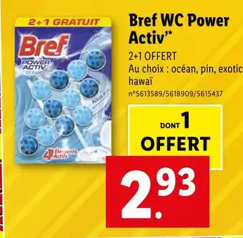 Lidl Bref wc power activ’ offre