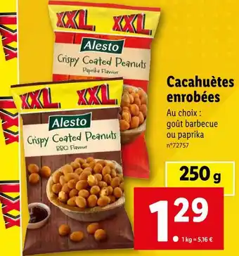 Lidl Alesto cacahuètes enrobées offre